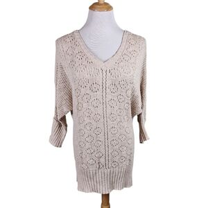 Me To We Open Knit Sweater, Sz M